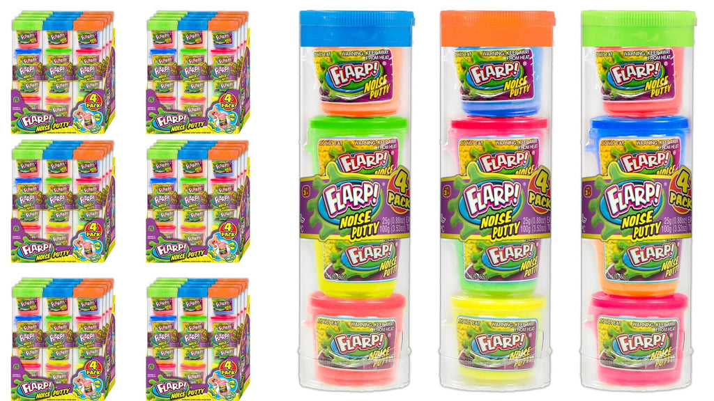 JA-RU Mini Noise Putty w/Plastic Containers (3 Pack, 12 Putty Toys) Slime Party Favors Silly Noise Putty for Kids, Boys & Girls. Stress Relief Sensory Fidget Toys. Bulk Goodie Bag Stuffers. 336-3p