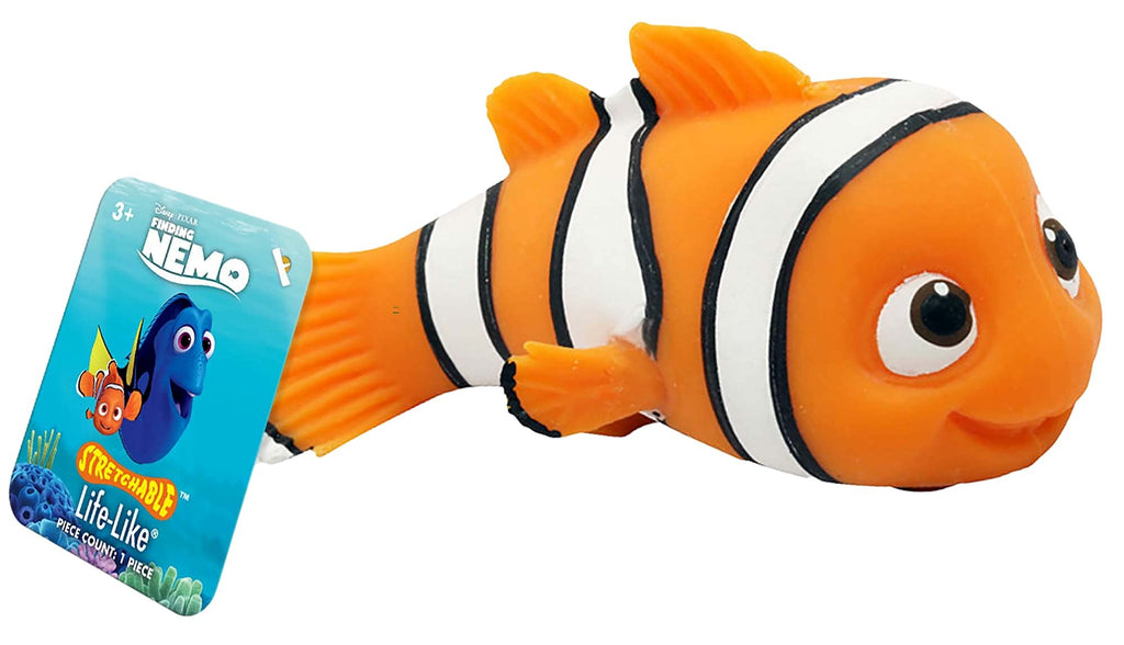 JA-RU Disney Stretchy Toys Nemo Figures Squish & Pull Toys (1 Nemo) Finding Nemo Anxiety Calming Fidget Toy, Stress Toys, Birthday Gifts for Kids, Boys & Girls. C-6900-1